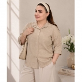 شومیز زنانه آستین پاکتی کرم