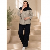 شومیز زنانه جلو چین سبز ملایم