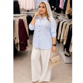 شومیز زنانه آیوا آبی آسمونی
