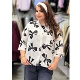  شومیز زنانه طرح پاپیون مشکی