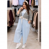 ست اورال و شومیز زنانه آبی
