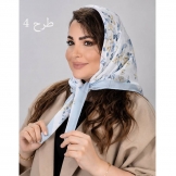 مینی اسکارف زنانه طرحدار آبی