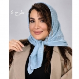 مینی اسکارف زنانه طرحدار آبی