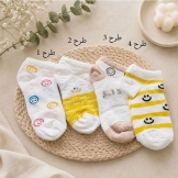 جوراب زنانه طرح لبخند زرد