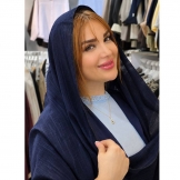 شال زنانه نخی سرمه ای