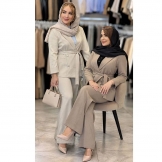  کت و شلوار زنانه مازراتی نسکافه ای
