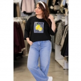  تیشرت باکسی سامر طرح لیمو مشکی