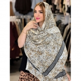  شال زنانه برفکی نسکافه‌ای