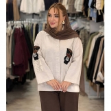 شومیز زنانه لینن طرح تدی خاکی