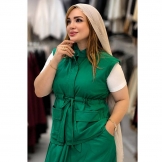 ست وست و دامن لینن سبز