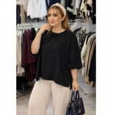 شومیز زنانه باکسی جلو بسته مشکی