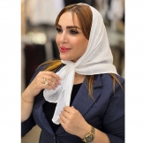 مینی اسکارف دخترانه ساده  سفید