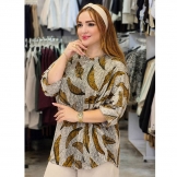 تونیک زنانه پانچ برگ قهوه‌ای