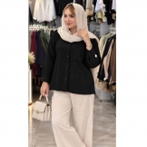شومیز زنانه تک جیب مشکی