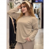 بلوز آستین بلند زنانه فانریپ قهوه‌‌ای