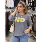 بلوز آستین بلند سنگشور طوسی
