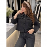 کراپ کت زنانه فوتر مشکی