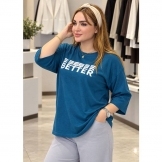 تیشرت زنانه باکسی کله غازی
