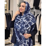 شال زنانه طرحدار دیور سرمه‌ای