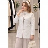 مانتو ژاکارد طلاکوب استخوانی