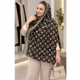 شال پاییزی طرح (LV) قهوه‌ای