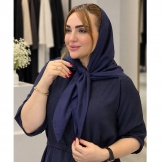 روسری کریشه ساده سرمه‌ای