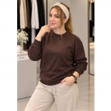 بلوز دورس ساده قهوه‌ای