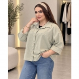 شومیز کتان رو دوخت استخوانی