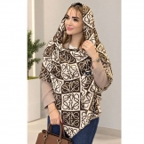 شال موهر پاییزی کرم قهوه‌ای