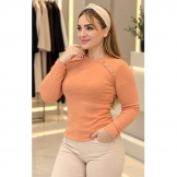 بلوز فانریپ سرشانه دکمه نارنجی