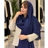 شال نخی دور ریش سرمه‌ای 