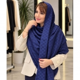 شال نخی دور ریش سرمه‌ای 