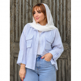 شومیز باکسی راه راه هانا 24900726