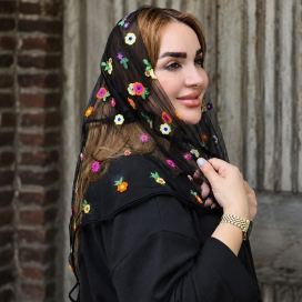 مینی اسکارف گلدوزی بابونه 34700382