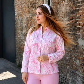 شومیز یقه دلبری خطی 24900755