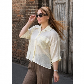 شومیز شیشه ای تک جیب ماهور 4560067