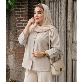 شومیز تک جیب نیلا 4680010/1