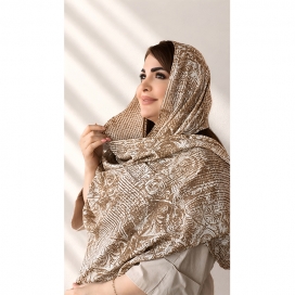 شال نخ پلیسه طرح دار 35700623