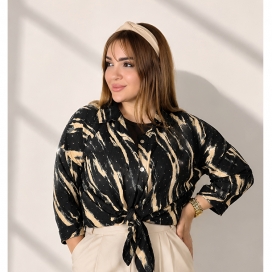 شومیز آبرنگی جلوگره نگین 24900758