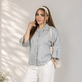 شومیز زنانه راه راه آستین پاکتی 4560053