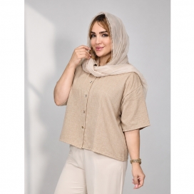 شومیز باکسی لینن پشت پیله 3750035