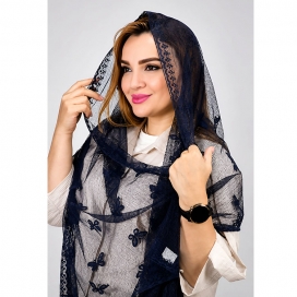 شال توری پروانه دور دانتل 46000118/1