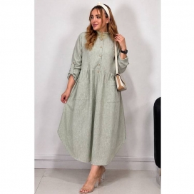 کفتان لینن زنانه زارا سبز ملایم