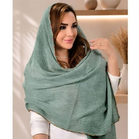شال زنانه پلیسه سبزآیی