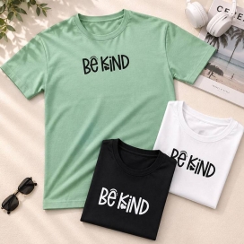 تیشرت زنانه (Be Kind) سبز ملایم