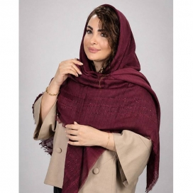 روسری-زنانه-نخی-زرشکی