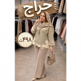  کت زنانه  لینن سبز ملایم