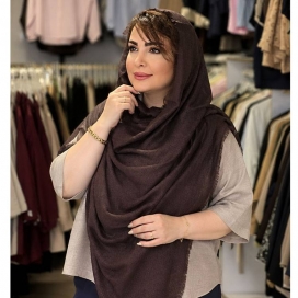 شال زنانه کنفی قهوه ای