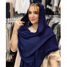 شال زنانه دور ریش سرمه ای