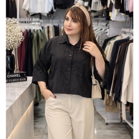 شومیز باکسی زنانه مشکی